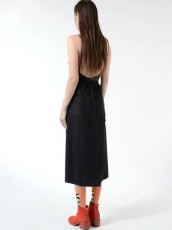 Baserange - Yumi Apron Dress in Black