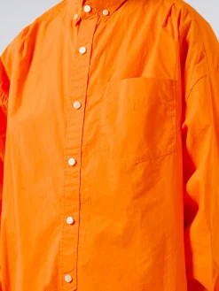 BEAMS BOY - Big Button-Down Shirt in Orange