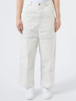 BEAMS BOY - Double Knee Painter Pants in Off White