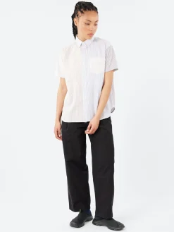 BEAMS BOY - Short Sleeve Button Down Shirt in Beige