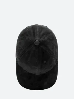 BEAMS PLUS - 6 Panel Suede Cap in Black