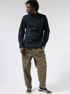 BEAMS PLUS - 2 Pleat Chino in Olive