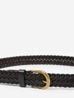 BEAMS PLUS - Braided Leather Belt in Brown