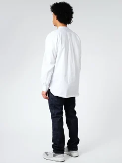 BEAMS PLUS - Broad Band Collar Pullover Shirt in White