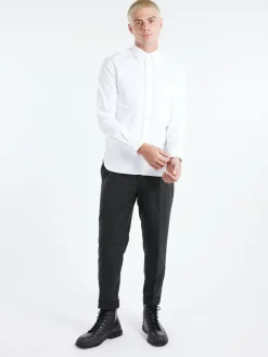 BEAMS PLUS - Button Down Oxford Shirt in White