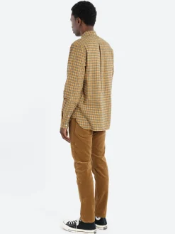 BEAMS PLUS - Button-Down Mini Plaid Flannel in Yellow