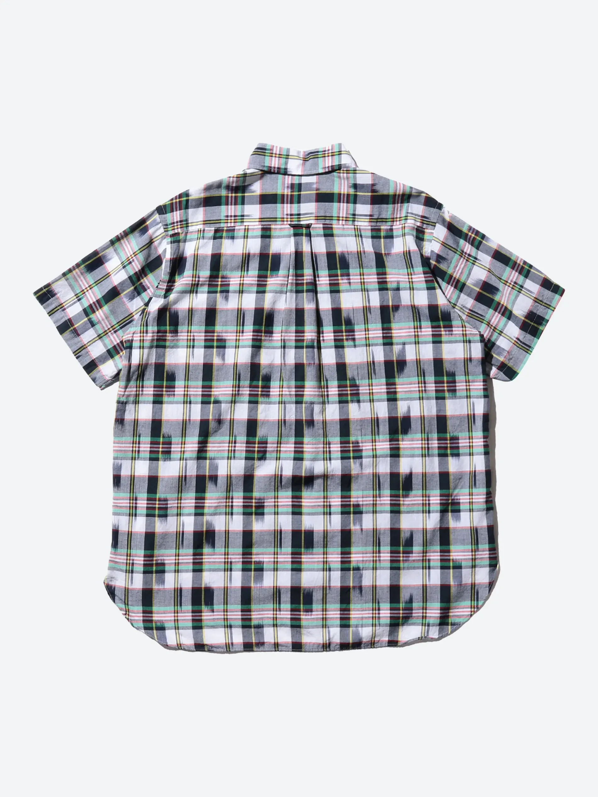 BEAMS PLUS - Classic Fit Ikat Madras Pullover Shirt in White