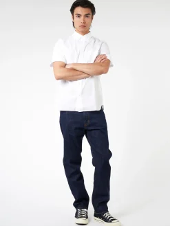 BEAMS PLUS - Color Broad Short Sleeve Button Down Shirt in White