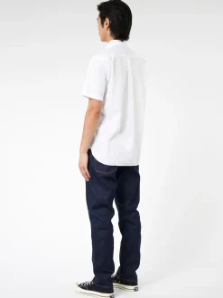 BEAMS PLUS - Color Broad Short Sleeve Button Down Shirt in White