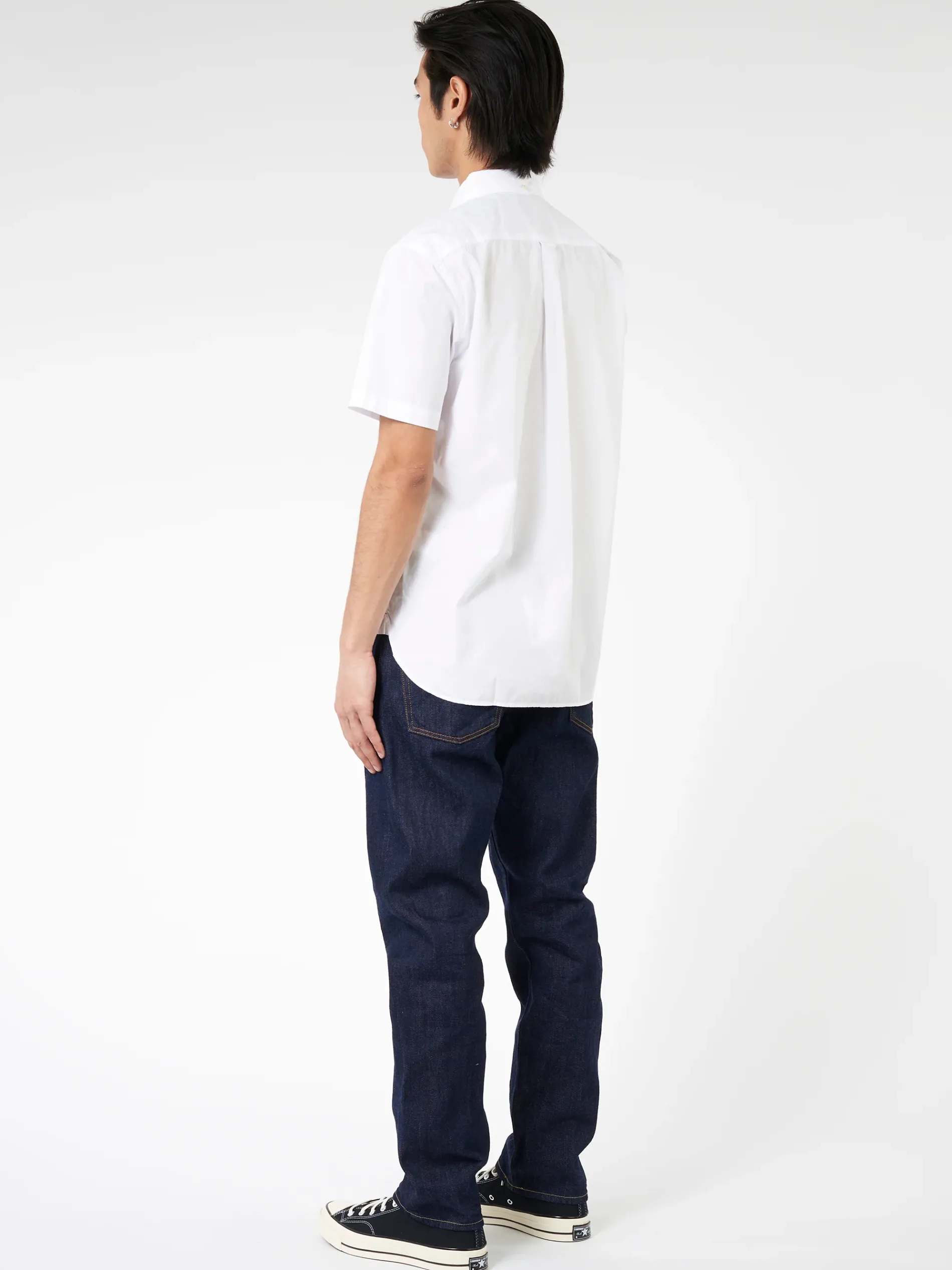 BEAMS PLUS - Color Broad Short Sleeve Button Down Shirt in White