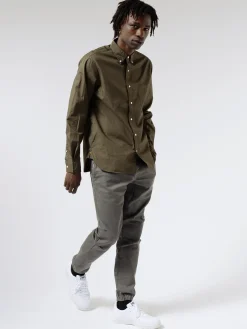 BEAMS PLUS - Colour Broad Button-Down Shirt in Olive