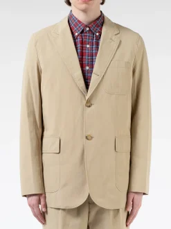 BEAMS PLUS - Comfort Cross Travel 3 Button Jacket in Beige