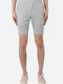 BEAMS PLUS - Coolmax Ivy Shorts in Blue Stripe