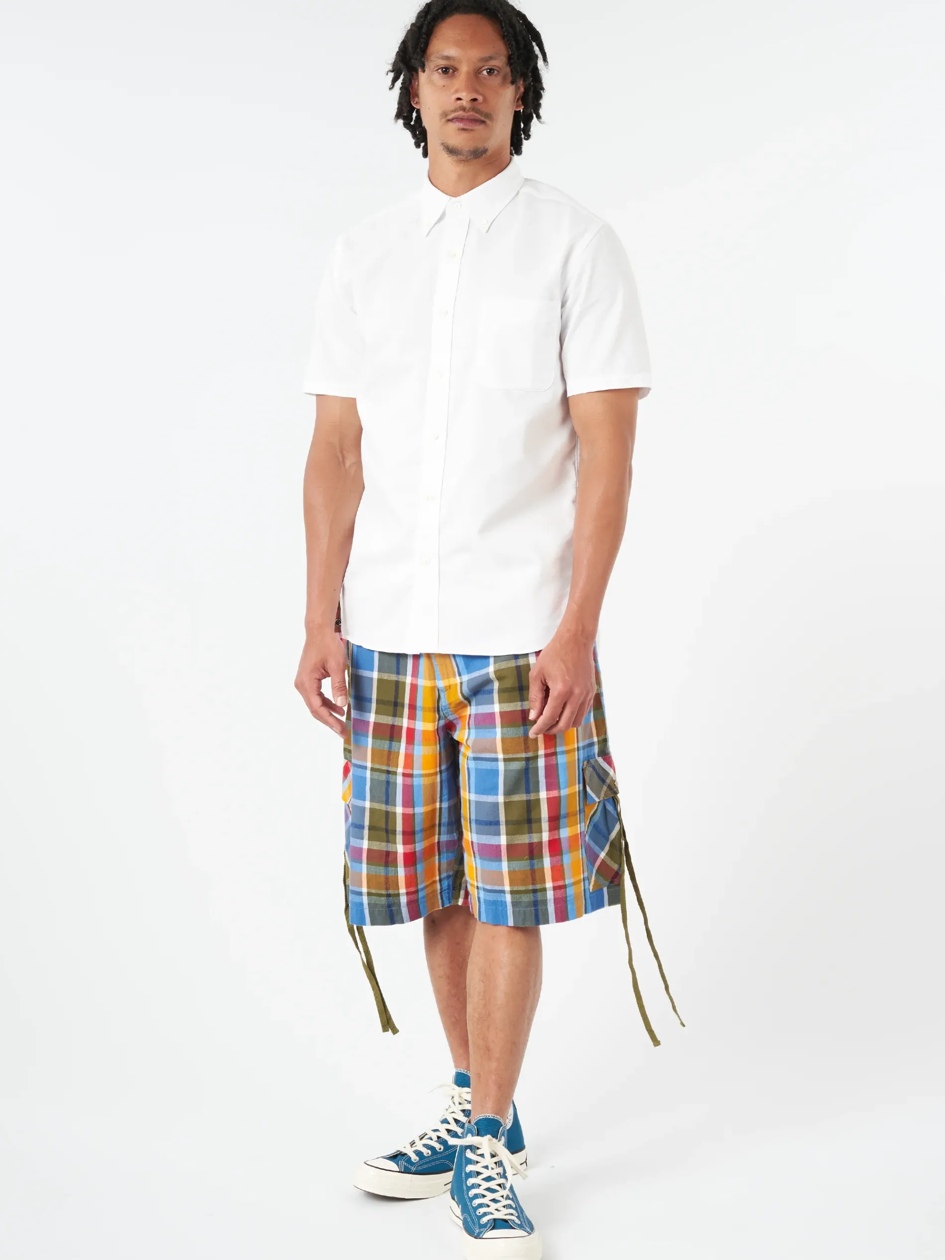 BEAMS PLUS - Coolmax Short Sleeve Button Down Shirt in White