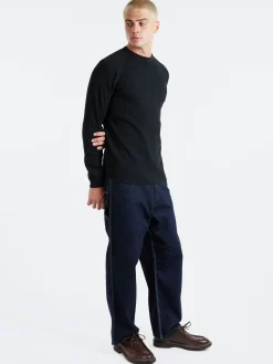 BEAMS PLUS - Crew Thermal in Black