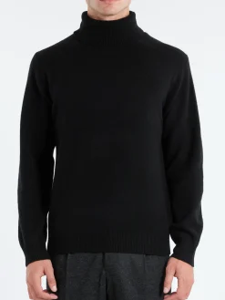 BEAMS PLUS - 9g Wool Turtleneck in Black