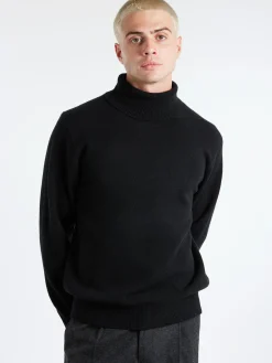 BEAMS PLUS - 9g Wool Turtleneck in Black