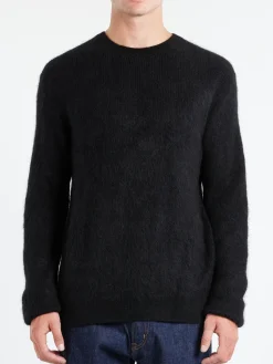 BEAMS PLUS - Garter Stitch Sweater in Black