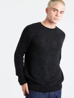 BEAMS PLUS - Garter Stitch Sweater in Black