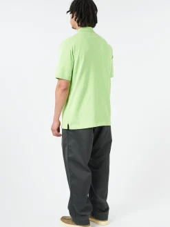 BEAMS PLUS - Knit Polo Shirt in Light Green