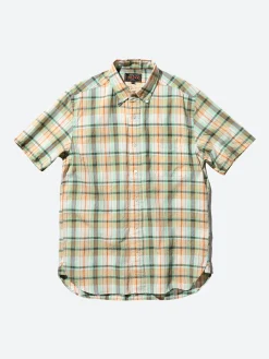 BEAMS PLUS - Madras Button Down Shirt in Mint Green