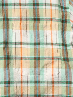 BEAMS PLUS - Madras Button Down Shirt in Mint Green