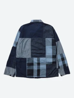 BEAMS PLUS - MIL Chore Jacket in Patchwork Indigo