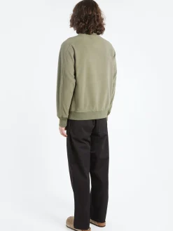 BEAMS PLUS - MIL Crew Fleece in Olive