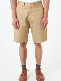 BEAMS PLUS - Plain Front Shorts in Khaki