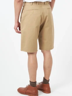 BEAMS PLUS - Plain Front Shorts in Khaki