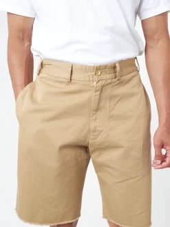 BEAMS PLUS - Plain Front Shorts in Khaki
