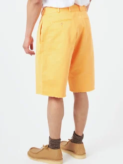 BEAMS PLUS - Plain Front Shorts in Orange