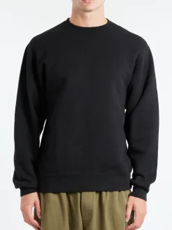 BEAMS PLUS - Raised Back Crewneck Sweatshirt in Black