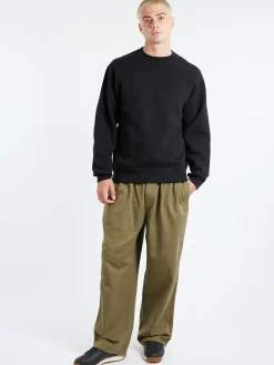 BEAMS PLUS - Raised Back Crewneck Sweatshirt in Black