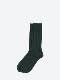 BEAMS PLUS - Rib Socks in Green