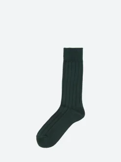 BEAMS PLUS - Rib Socks in Green