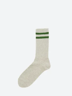 BEAMS PLUS - Schoolboy Socks in Grey/Green