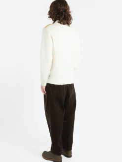 BEAMS PLUS - Shaggy Knit Polo in White