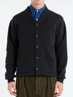 BEAMS PLUS - Sweat V Cardigan in Black