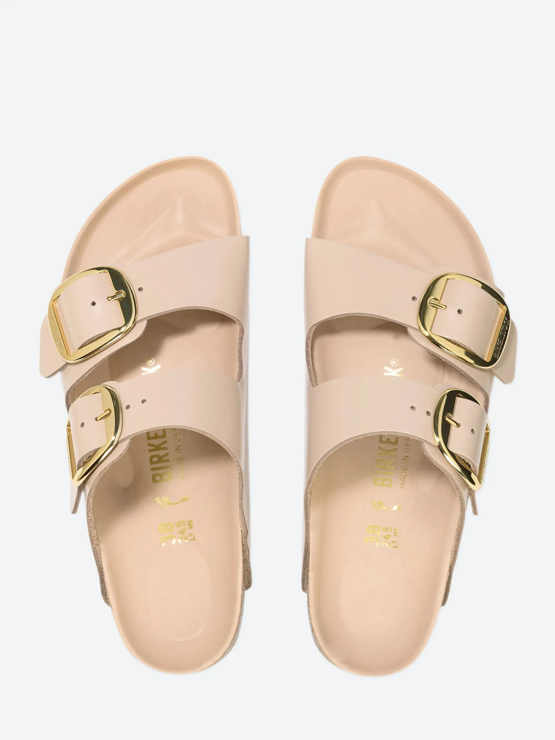 Birkenstock - Arizona Big Buckle (Narrow) in New Beige Hi Shine