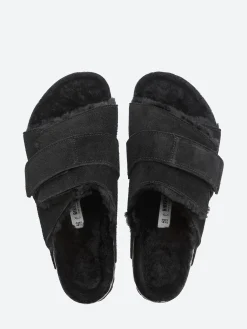 Birkenstock - Kyoto Shearling Narrow in Black Suede