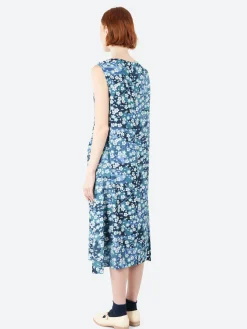Blue Blue Japan - Nagare Sakura Dress in Dark Navy