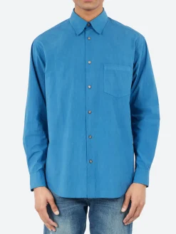 Blue Blue Japan - Organic Cotton Regular Collar Shirt in Indigo