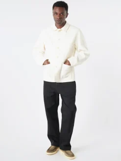 Blue Blue Japan - Sashiko Coverall Jacket in Natural