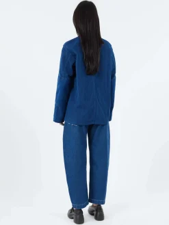 Blue Blue Japan - Sashiko Fatigue Shirt in Indigo