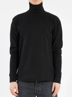 Blue Blue Japan - Teleco Stitch Turtleneck in Black