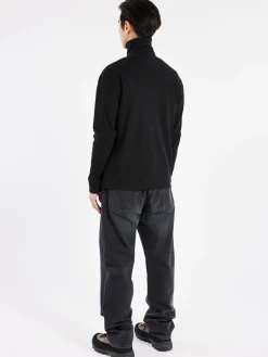 Blue Blue Japan - Teleco Stitch Turtleneck in Black