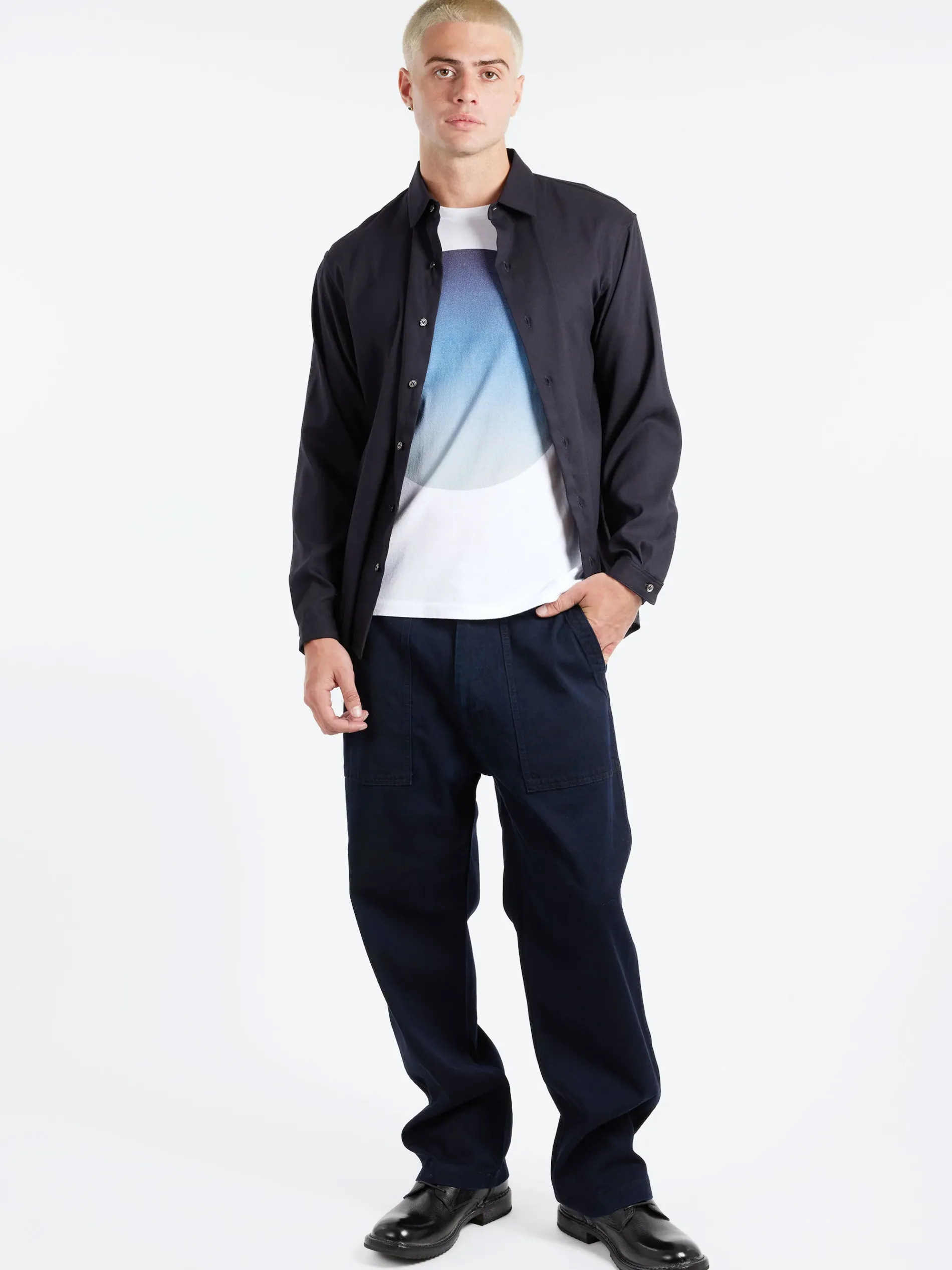 Blue Blue Japan - Twill Shirt in Dark Navy