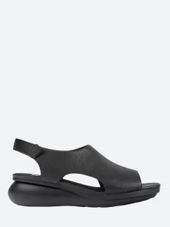 Camper - Balloon Cut-Out Sandal in Black