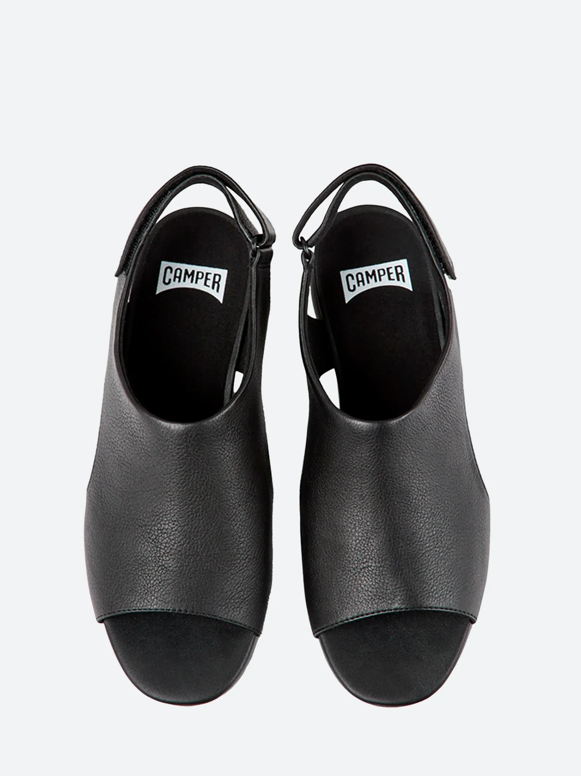 Camper - Balloon Cut-Out Sandal in Black